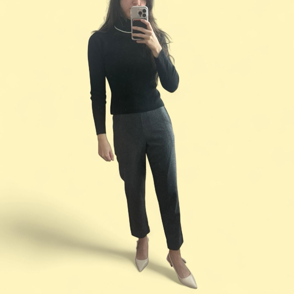 everlane straight leg wool trousers